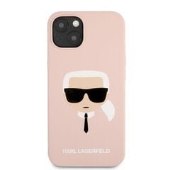 KLHCP13MSLKHPI Karl Lagerfeld Liquid Karl Head silikoni suojakotelo iPhone 13 Light Pink. hinta ja tiedot | Puhelimen kuoret ja kotelot | hobbyhall.fi