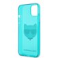 KLHCP13MCHTRB Suojakotelo Karl Lagerfeld TPU Choupette Head Case iPhone 13 Fluo Blue -puhelimelle hinta ja tiedot | Puhelimen kuoret ja kotelot | hobbyhall.fi