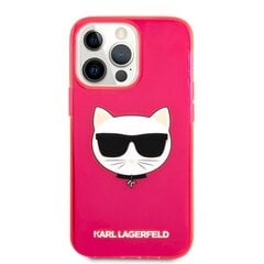 KLHCP13LCHTRP Suojakotelo Karl Lagerfeld TPU Choupette Head Case iPhone 13 Pro Fluo Pink:lle hinta ja tiedot | Puhelimen kuoret ja kotelot | hobbyhall.fi