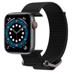 Kellon hihna Spigen DuraPro FLEX Apple Watchille 4/5/6/7 / SE (42/44/45 mm) musta. hinta ja tiedot | Älykellojen ja aktiivisuusrannekkeiden lisätarvikkeet | hobbyhall.fi