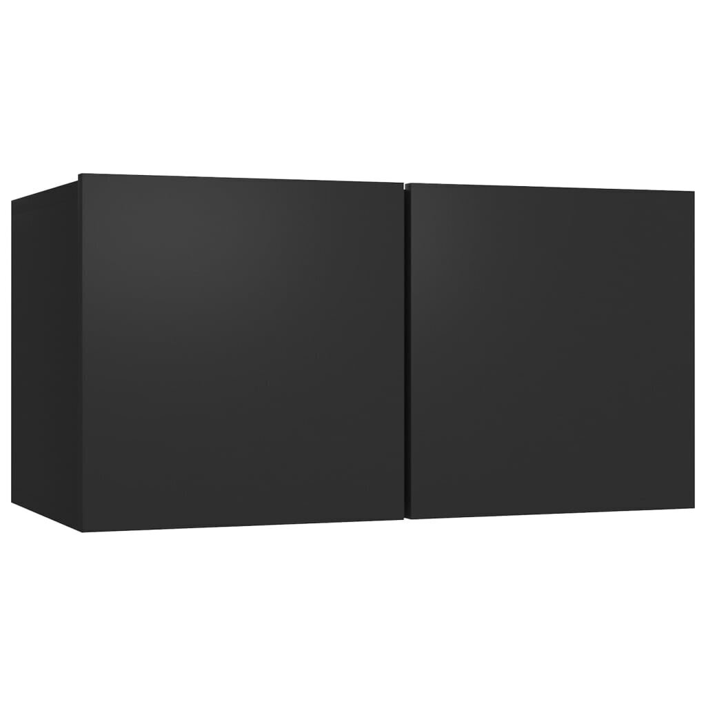 vidaXL TV-tasot 4 kpl musta 60x30x30 cm lastulevy hinta ja tiedot | TV-tasot | hobbyhall.fi