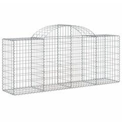 vidaXL Kaarevat kivikorit 50 kpl 200x50x80/100 cm galvanoitu rauta hinta ja tiedot | Kukkalaatikot | hobbyhall.fi