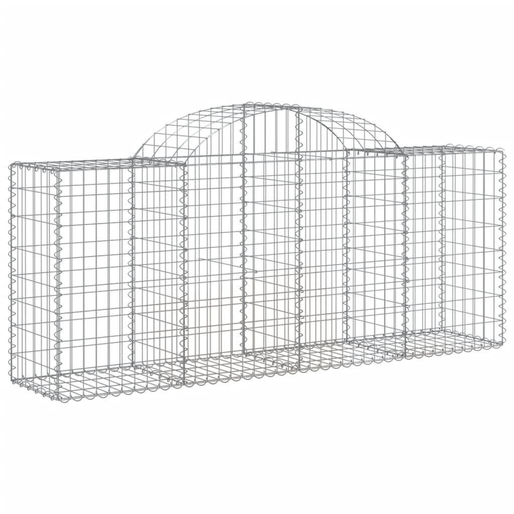 vidaXL Kaarevat kivikorit 50 kpl 200x50x80/100 cm galvanoitu rauta hinta ja tiedot | Kukkalaatikot | hobbyhall.fi