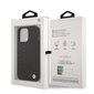 BMW Leather Hot Stamp Case for iPhone 14 Pro Black hinta ja tiedot | Puhelimen kuoret ja kotelot | hobbyhall.fi