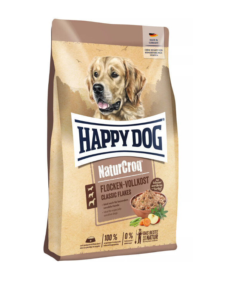 Happy Dog Flocken Vollkost kaikille roduille, 10 kg hinta ja tiedot | Koiran kuivaruoka | hobbyhall.fi