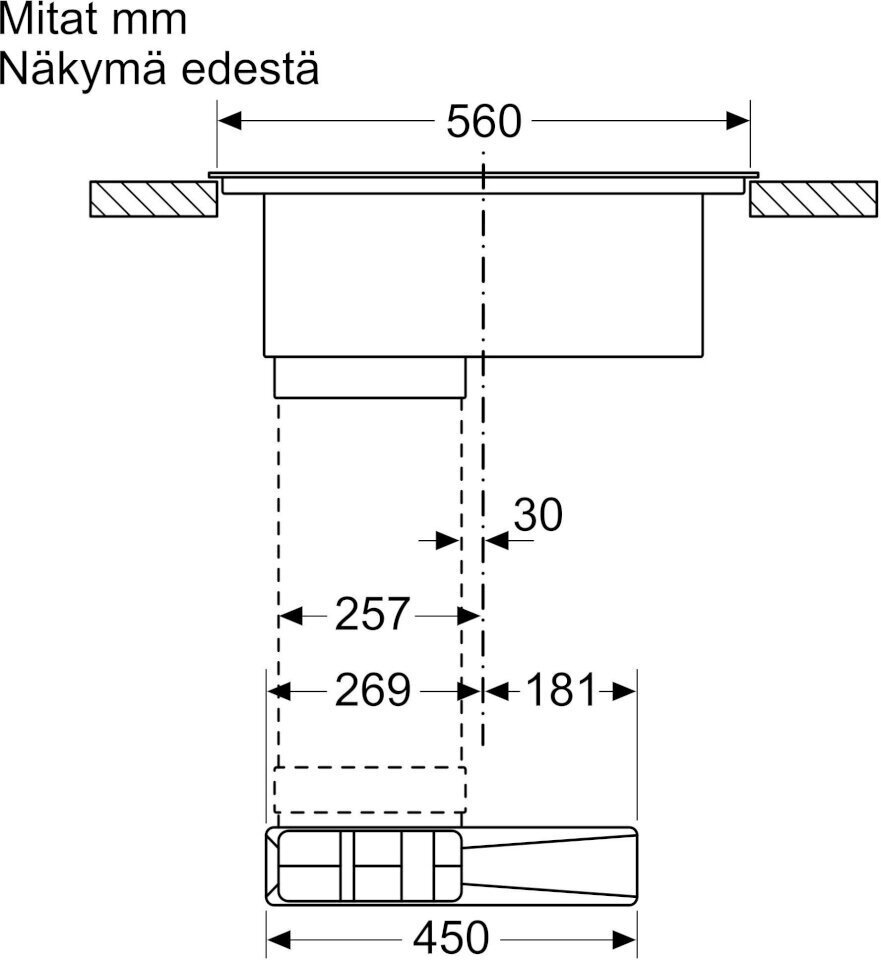 Induktioliesi liesituulettimella Siemens ED731FQ15E iQ500, 70cm hinta ja tiedot | Liesitasot | hobbyhall.fi