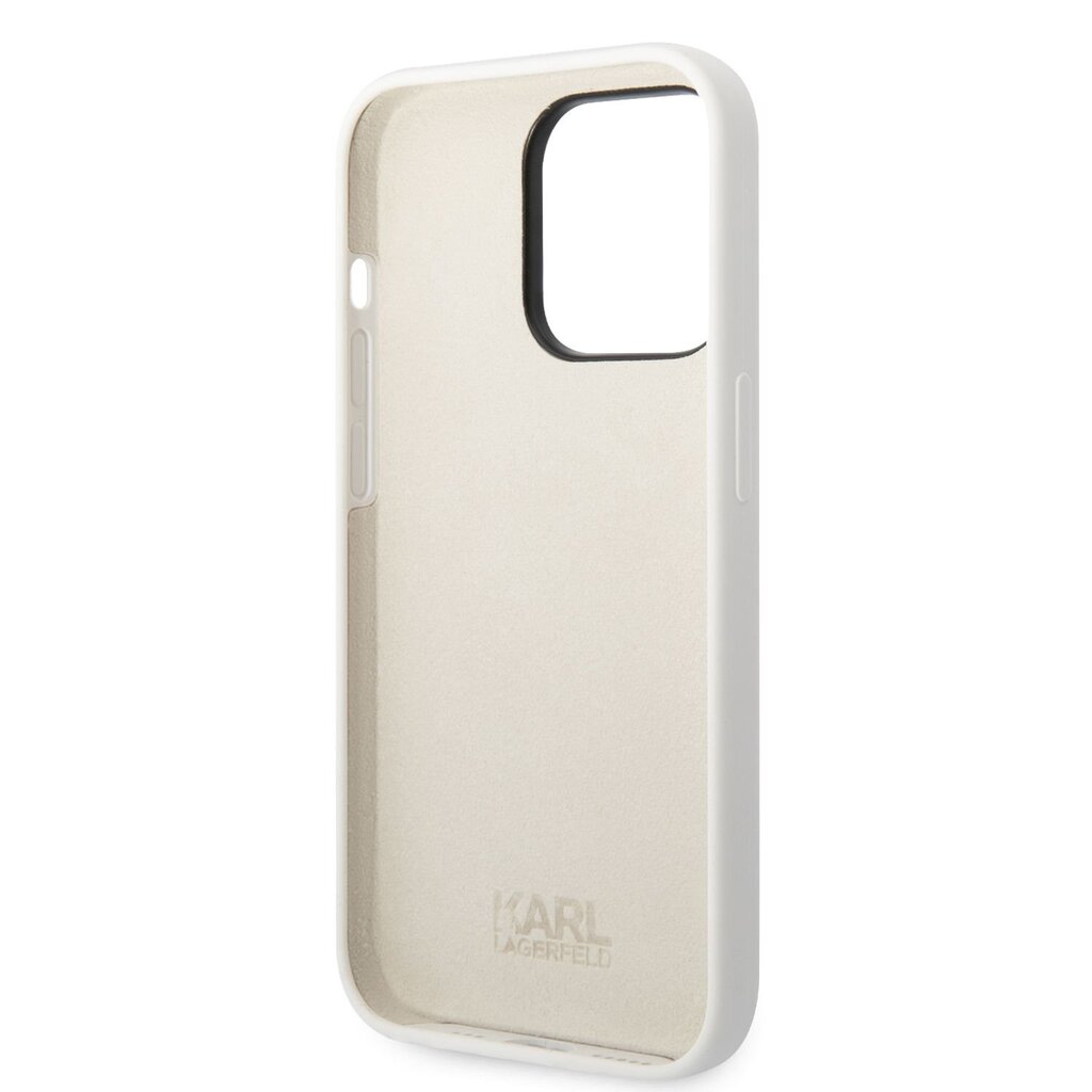Karl Lagerfeld Liquid Silicone Choupette NFT Case for iPhone 14 Pro White hinta ja tiedot | Puhelimen kuoret ja kotelot | hobbyhall.fi