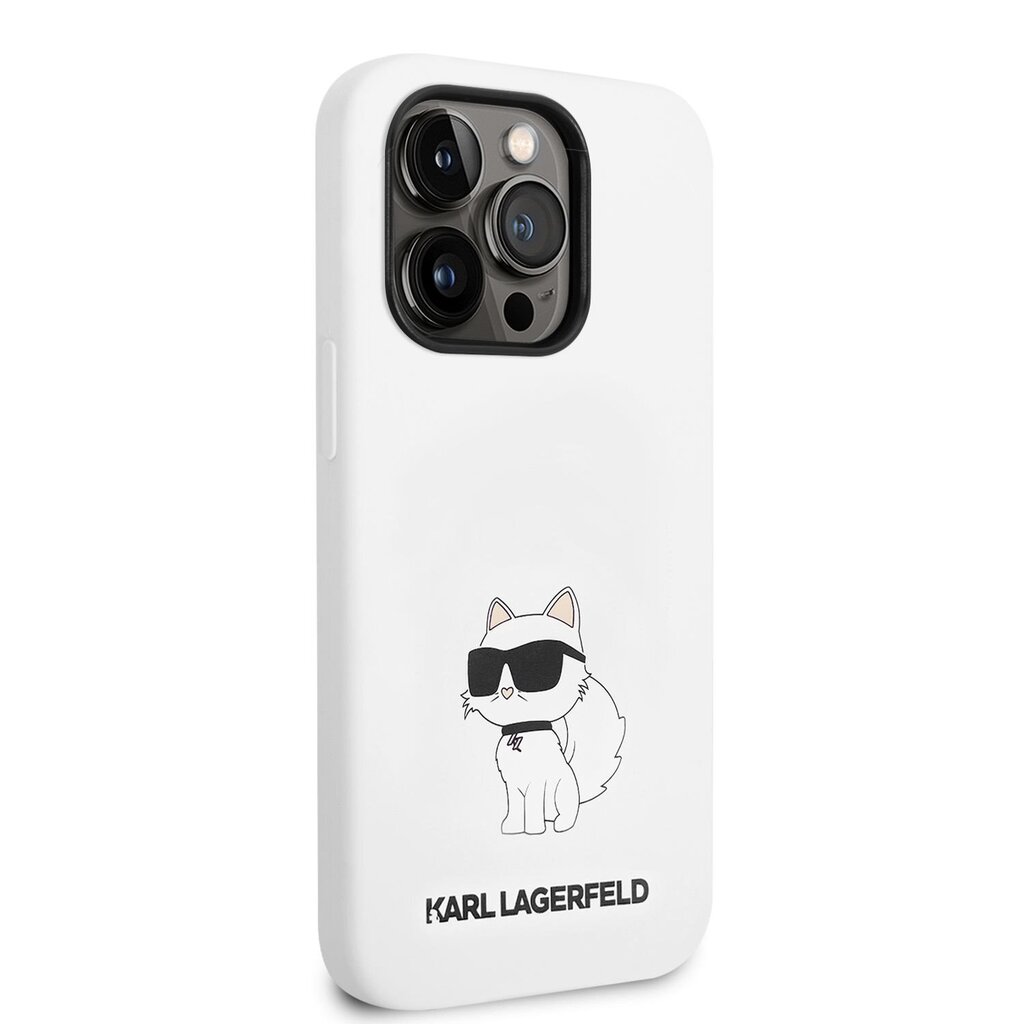 Karl Lagerfeld Liquid Silicone Choupette NFT Case for iPhone 14 Pro White hinta ja tiedot | Puhelimen kuoret ja kotelot | hobbyhall.fi