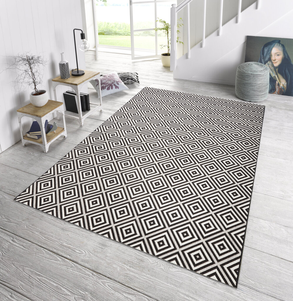 Northrugs matto Meadow Karo Black, 200x290 cm hinta ja tiedot | Isot matot | hobbyhall.fi