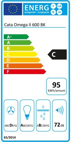 Liesituuletin Cata OMEGA II 645 m3/h 270 W hinta ja tiedot | Liesituulettimet | hobbyhall.fi