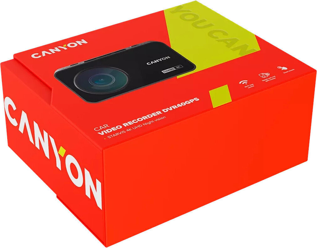 Canyon DVR40GPS, 3.0" IPS(640x360), kosketusnäyttö, UHD 4K 3840x2160@30fps, WQHD 2.5K 2560x1440@60fps, NTK96670, 8 MP CMOS, Sony Starvis -katselu, 1 MP4-kuvakenno, 1 MP4-kuvakenno, IMX415 MP GPS, videokameratietokanta, USB-C, hinta ja tiedot | Kamerat | hobbyhall.fi