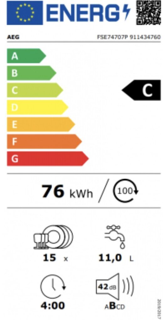 AEG FSE74707P hinta ja tiedot | Astianpesukoneet | hobbyhall.fi
