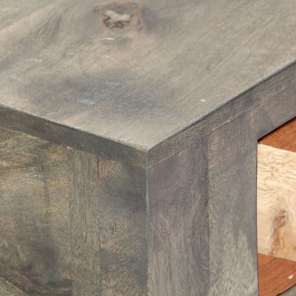 vidaXL Sivupöytä harmaa 86x30x76 cm täysi mangopuu hinta ja tiedot | Sivupöydät | hobbyhall.fi