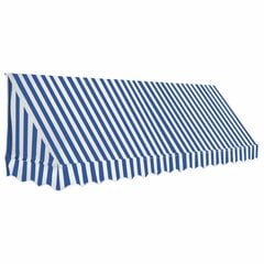 vidaXL Bistromarkiisi 350x120 cm sininen ja valkoinen hinta ja tiedot | Aurinkovarjot ja markiisit | hobbyhall.fi