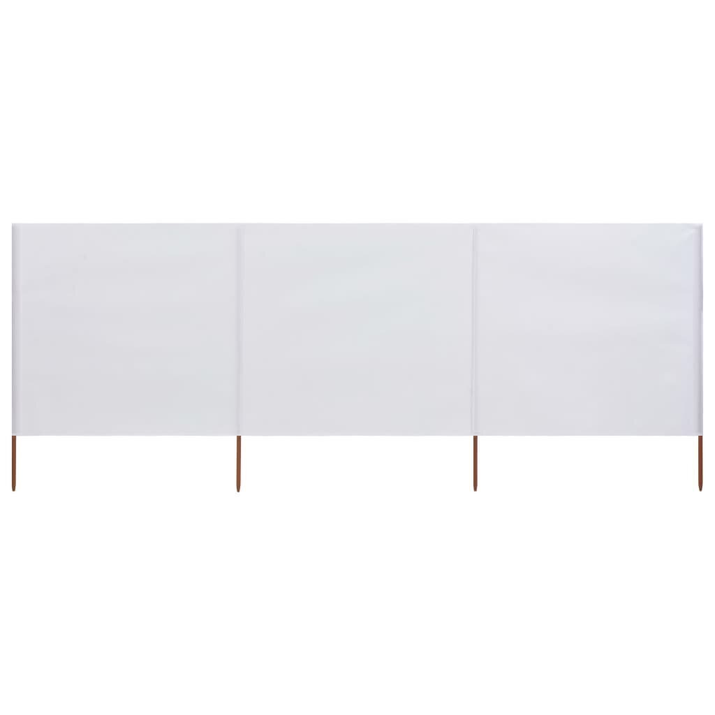 vidaXL Tuulensuojakangas 3 paneelilla 400 x 120 cm valkoinen hinta ja tiedot | Aurinkovarjot ja markiisit | hobbyhall.fi