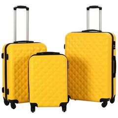 vidaXL Kovapintainen matkalaukkusetti 3 kpl keltainen ABS hinta ja tiedot | Matkalaukut ja matkakassit | hobbyhall.fi
