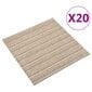 vidaXL Tekstiililaatta 20 kpl 5 m² 50x50 cm raidallinen beige hinta ja tiedot | Isot matot | hobbyhall.fi