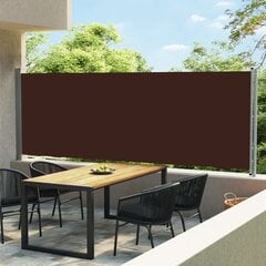 vidaXL Sisäänvedettävä terassin sivumarkiisi 600x160 cm ruskea hinta ja tiedot | Aurinkovarjot ja markiisit | hobbyhall.fi