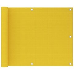 vidaXL Parvekkeen suoja keltainen 75x600 cm HDPE hinta ja tiedot | Aurinkovarjot ja markiisit | hobbyhall.fi