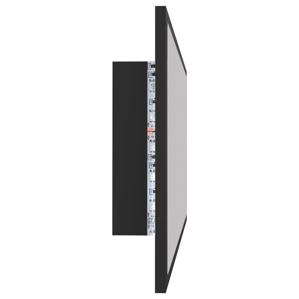 vidaXL LED-kylpyhuonepeili harmaa 90x8,5x37 cm akryyli hinta ja tiedot | Kylpyhuonepeilit | hobbyhall.fi