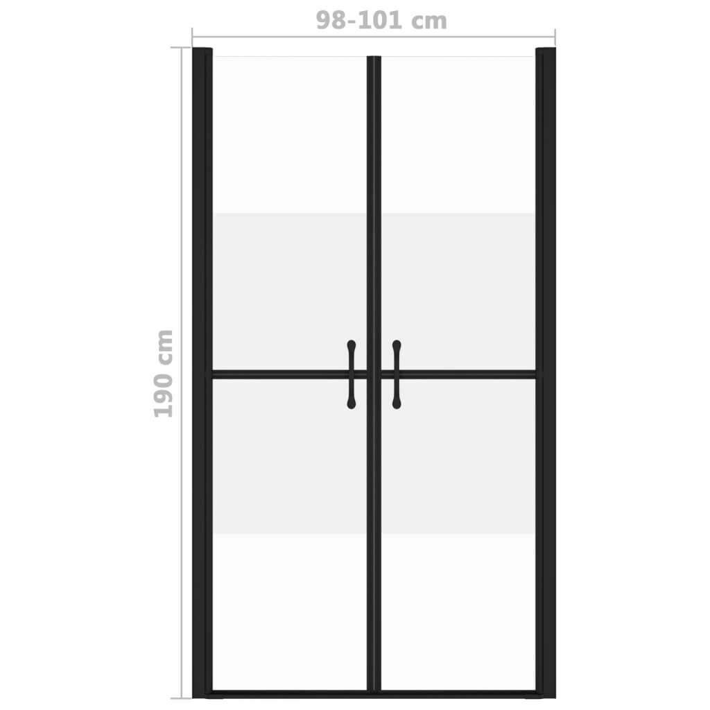 vidaXL Suihkuovi puoliksi huurrettu ESG (98-101)x190 cm hinta ja tiedot | Suihkukaapit ja suihkunurkat | hobbyhall.fi