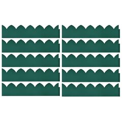vidaXL Nurmikonreunukset 10 kpl vihreä 65x15 cm PP hinta ja tiedot | Aidat ja tarvikkeet | hobbyhall.fi