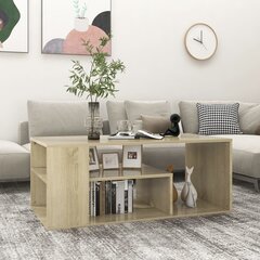 vidaXL Sohvapöytä Sonoma-tammi 100x50x40 cm lastulevy hinta ja tiedot | Sohvapöydät | hobbyhall.fi