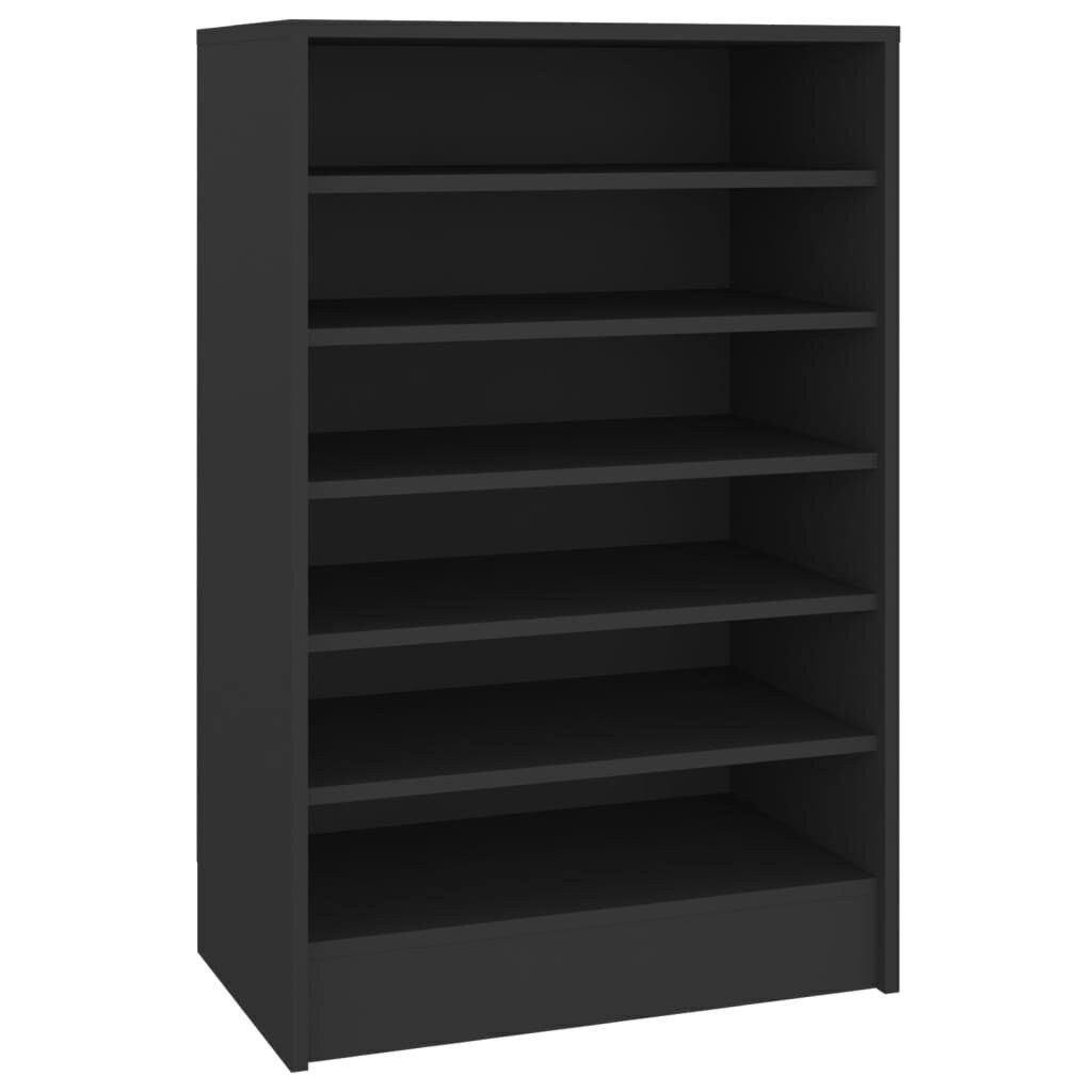 vidaXL Kenkäkaappi musta 60x35x92 cm lastulevy hinta ja tiedot | Kenkäkaapit ja -hyllyt | hobbyhall.fi