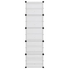 vidaXL Kenkäteline läpinäkyvä 44x31,5x153,5 cm PP hinta ja tiedot | Kenkäkaapit ja -hyllyt | hobbyhall.fi