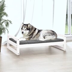 vidaXL Koiransänky valkoinen 105,5x75,5x28 cm täysi mänty hinta ja tiedot | Pedit ja pesät | hobbyhall.fi