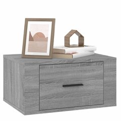 vidaXL Seinäkiinnitettävät yöpöydät 2 kpl harmaa Sonoma 50x36x25 cm hinta ja tiedot | Yöpöydät | hobbyhall.fi