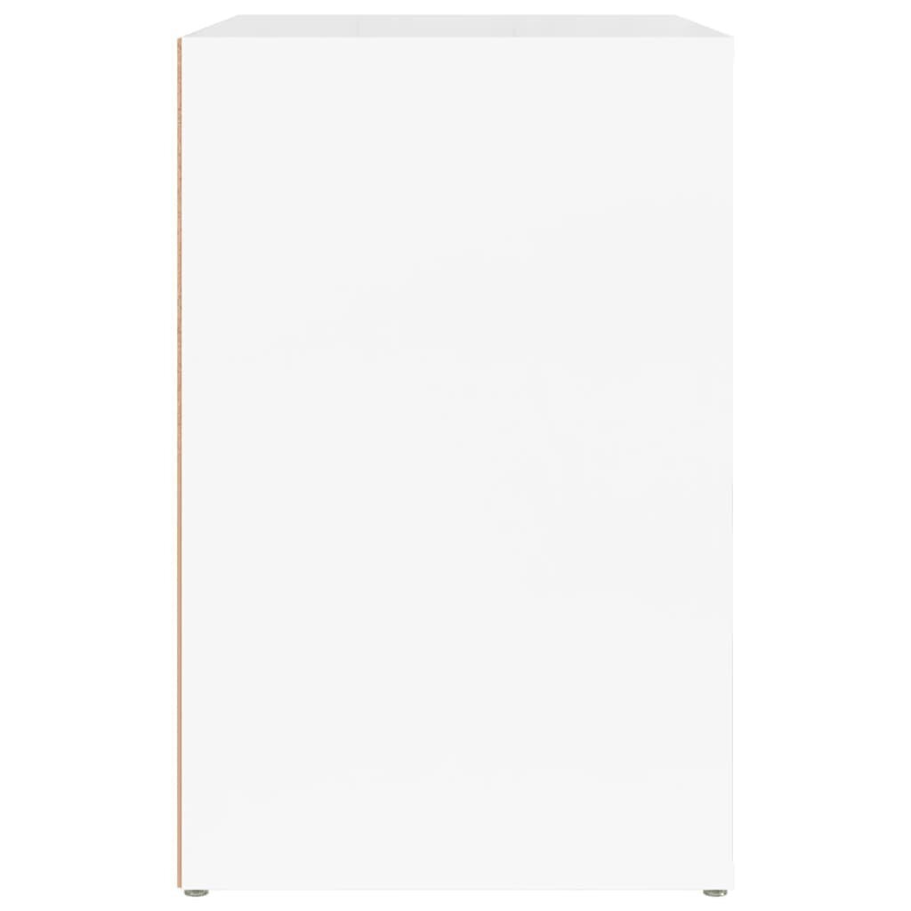 vidaXL Kenkäkaappi korkeakiilto valkoinen 130x35x54 cm tekninen puu hinta ja tiedot | Kenkäkaapit ja -hyllyt | hobbyhall.fi