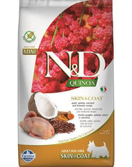 Farmina N&D Quinoa Dog Skin&Coat pienille koirille, kvinoaa ja kookosta, 2,5 kg hinta ja tiedot | Farmina Lemmikit | hobbyhall.fi