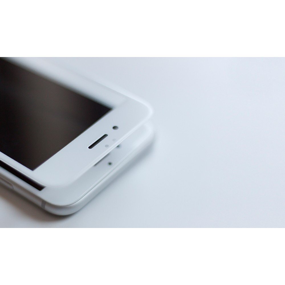 Karkaistu suojalasi 3MK HardGlass MAX, Apple iPhone 8 Plus, läpinäkyvä / valkoinen hinta ja tiedot | Näytönsuojakalvot ja -lasit | hobbyhall.fi