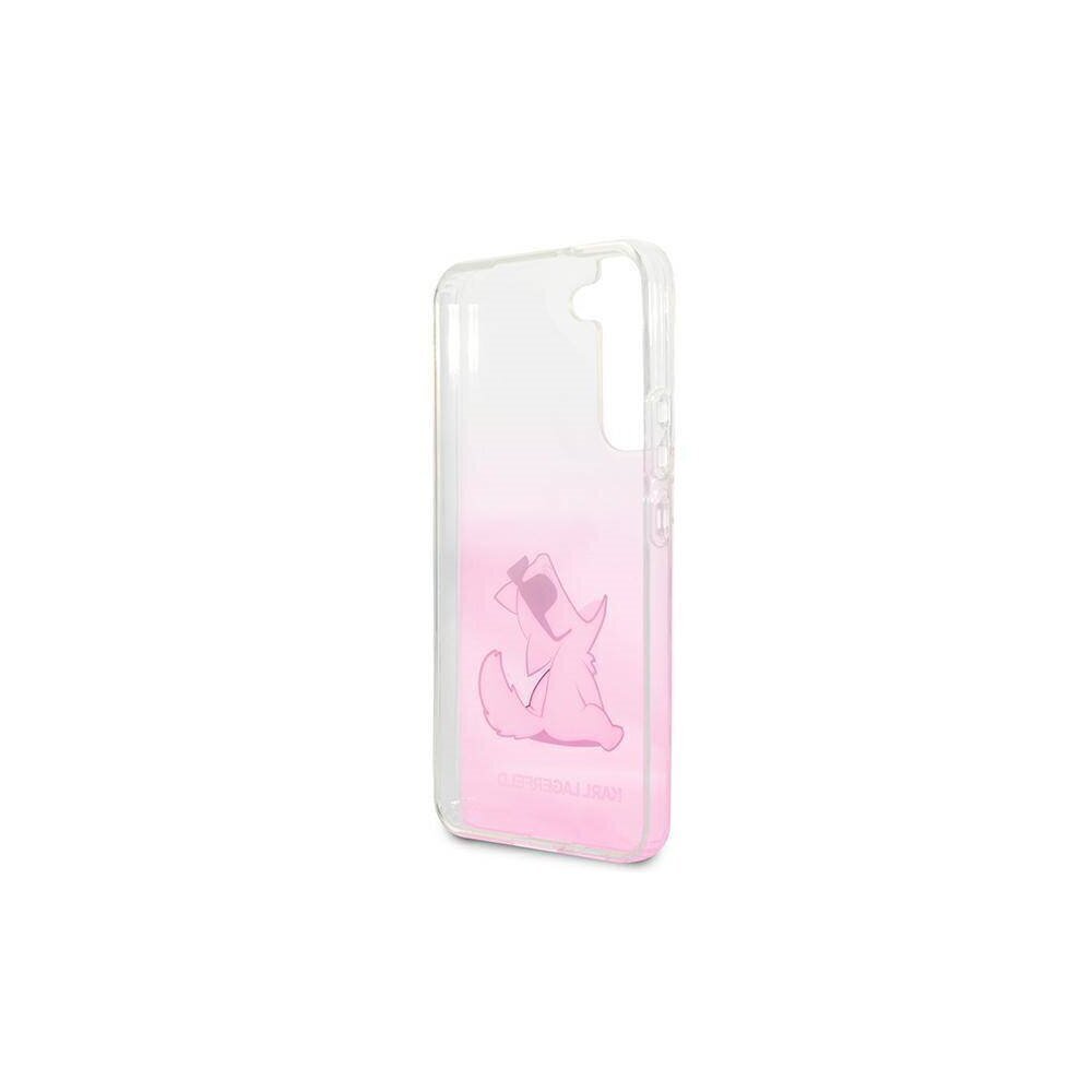 Karl Largerfeld case for Samsung Galaxy S22 Plus KLHCS22MCFNRCPI pink hard case Choupette Eat Gradient hinta ja tiedot | Puhelimen kuoret ja kotelot | hobbyhall.fi