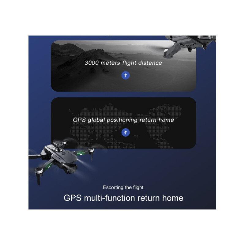 RG101 MAX GPS Drone 6K Action -videokamera Ammattimainen kaksois-HD-kamera, taitettavalla kotelolla, musta hinta ja tiedot | Dronet | hobbyhall.fi