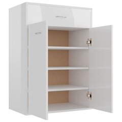 vidaXL Kenkäkaappi korkeakiilto valkoinen 60x35x84 cm lastulevy hinta ja tiedot | Kenkäkaapit ja -hyllyt | hobbyhall.fi