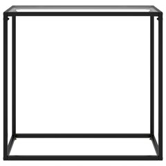 vidaXL Konsolipöytä läpinäkyvä 80x35x75 cm karkaistu lasi hinta ja tiedot | Sohvapöydät | hobbyhall.fi