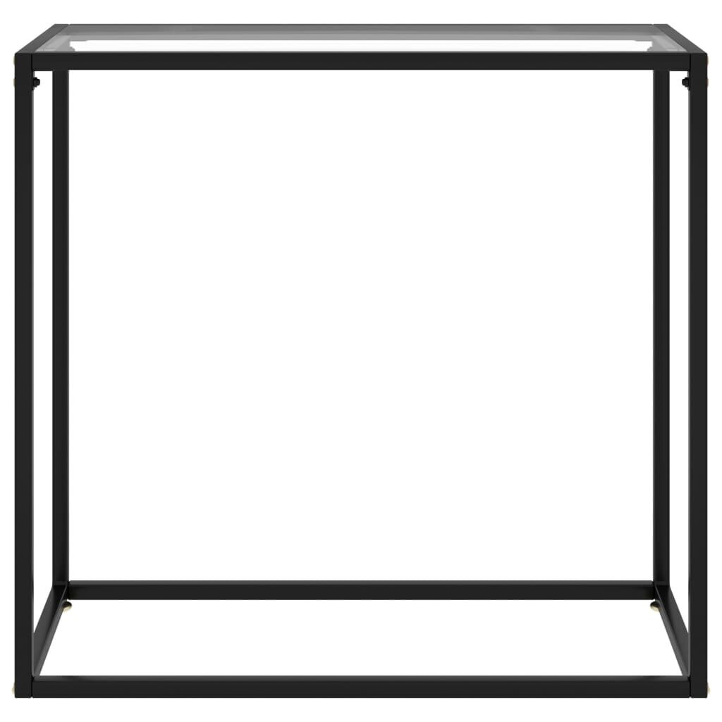 vidaXL Konsolipöytä läpinäkyvä 80x35x75 cm karkaistu lasi hinta ja tiedot | Sohvapöydät | hobbyhall.fi
