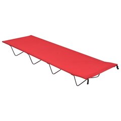 vidaXL Retkisängyt 2 kpl 180x60x19 cm Oxford-kangas ja teräs punainen hinta ja tiedot | Retkeilyvarusteet | hobbyhall.fi