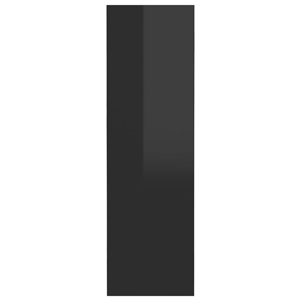 vidaXL Seinäkenkäkaapit 4 kpl korkeakiilto musta 60x18x60 cm lastulevy hinta ja tiedot | Kenkäkaapit ja -hyllyt | hobbyhall.fi