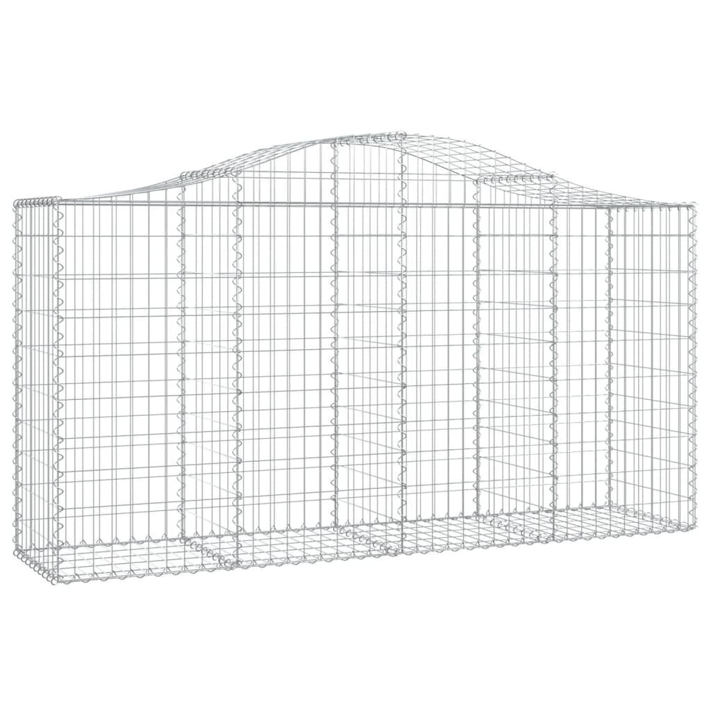 vidaXL Kaarevat kivikorit 14 kpl 200x50x100/120 cm galvanoitu rauta hinta ja tiedot | Aidat ja tarvikkeet | hobbyhall.fi