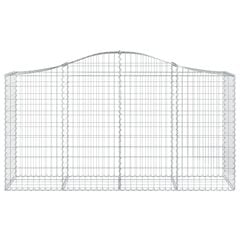 vidaXL Kaarevat kivikorit 11 kpl 200x50x100/120 cm galvanoitu rauta hinta ja tiedot | Aidat ja tarvikkeet | hobbyhall.fi