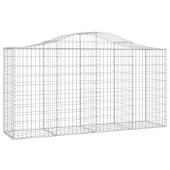 vidaXL Kaarevat kivikorit 7 kpl 200x50x100/120 cm galvanoitu rauta hinta ja tiedot | Aidat ja tarvikkeet | hobbyhall.fi