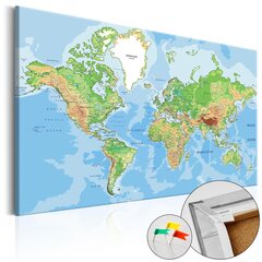 Korkkitaulu - World Geography [Cork Map] hinta ja tiedot | Artgeist Huonekalut ja sisustus | hobbyhall.fi