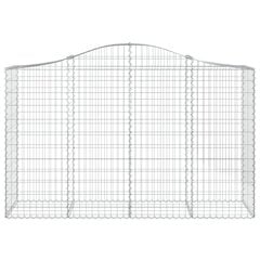 vidaXL Kaarevat kivikorit 4 kpl 200x50x120/140 cm galvanoitu rauta hinta ja tiedot | Aidat ja tarvikkeet | hobbyhall.fi