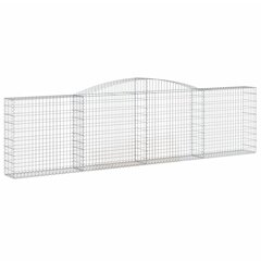 vidaXL Kaarevat kivikorit 5 kpl 400x30x100/120 cm galvanoitu rauta hinta ja tiedot | Aidat ja tarvikkeet | hobbyhall.fi