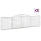 vidaXL Kaarevat kivikorit 5 kpl 400x30x100/120 cm galvanoitu rauta hinta ja tiedot | Aidat ja tarvikkeet | hobbyhall.fi