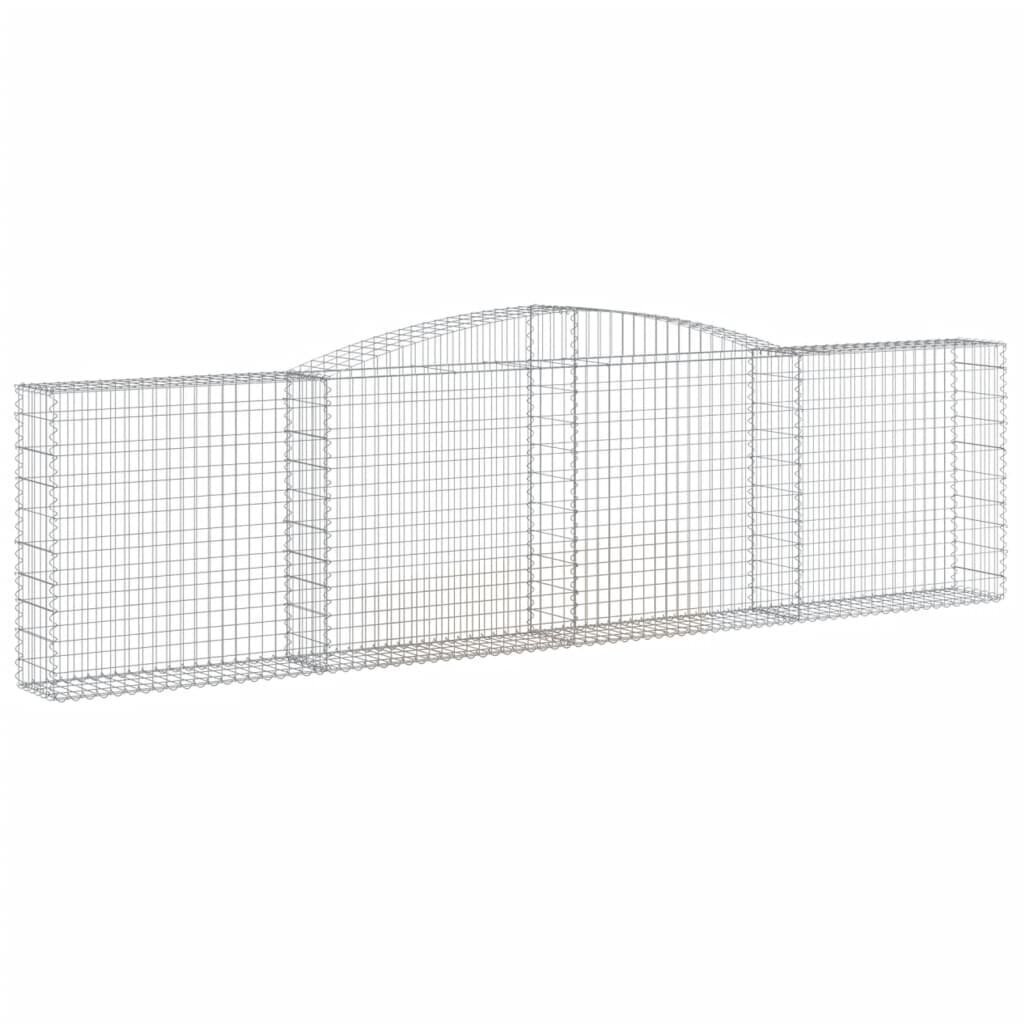 vidaXL Kaarevat kivikorit 5 kpl 400x30x100/120 cm galvanoitu rauta hinta ja tiedot | Aidat ja tarvikkeet | hobbyhall.fi