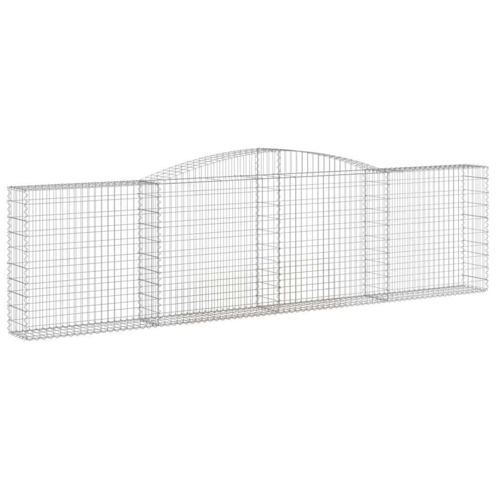 vidaXL Kaarevat kivikorit 6 kpl 400x30x100/120 cm galvanoitu rauta hinta ja tiedot | Aidat ja tarvikkeet | hobbyhall.fi